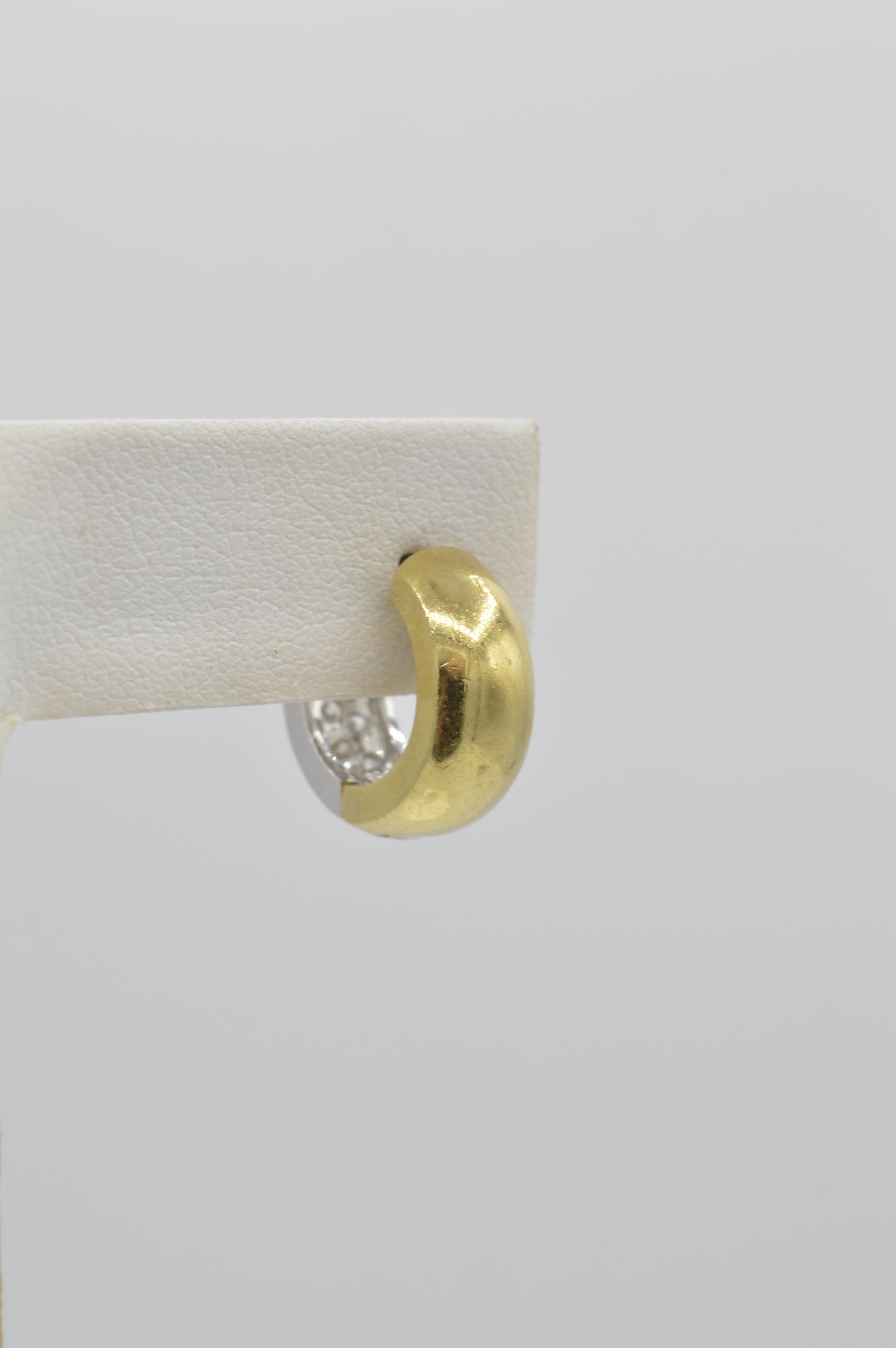2tone Diamond Huggies, 18k