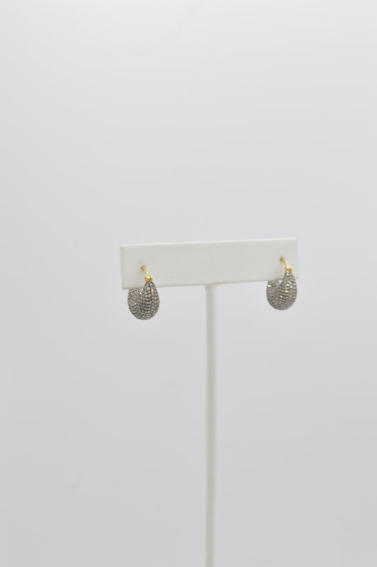 Pavé Diamond Huggies, 18k