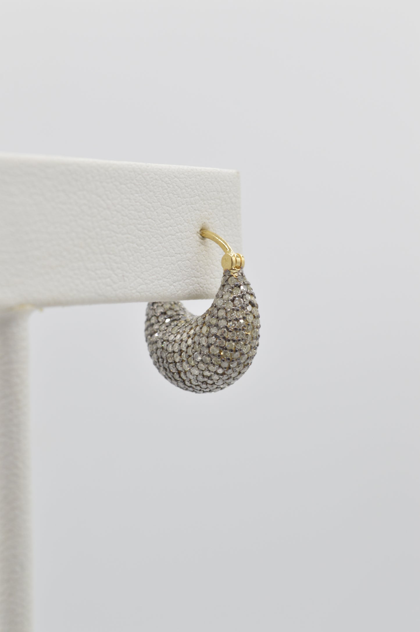 Pavé Diamond Huggies, 18k