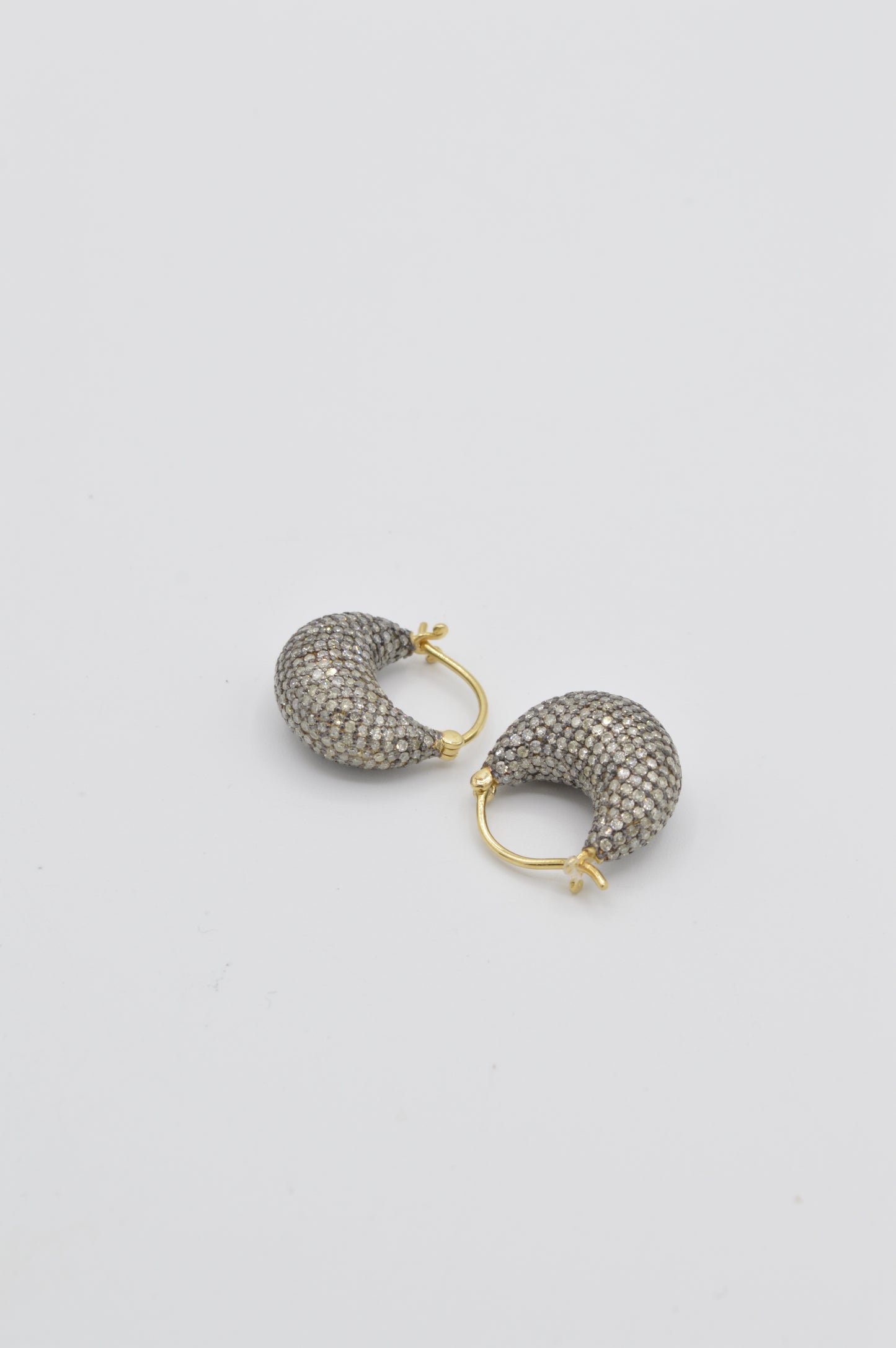 Pavé Diamond Huggies, 18k