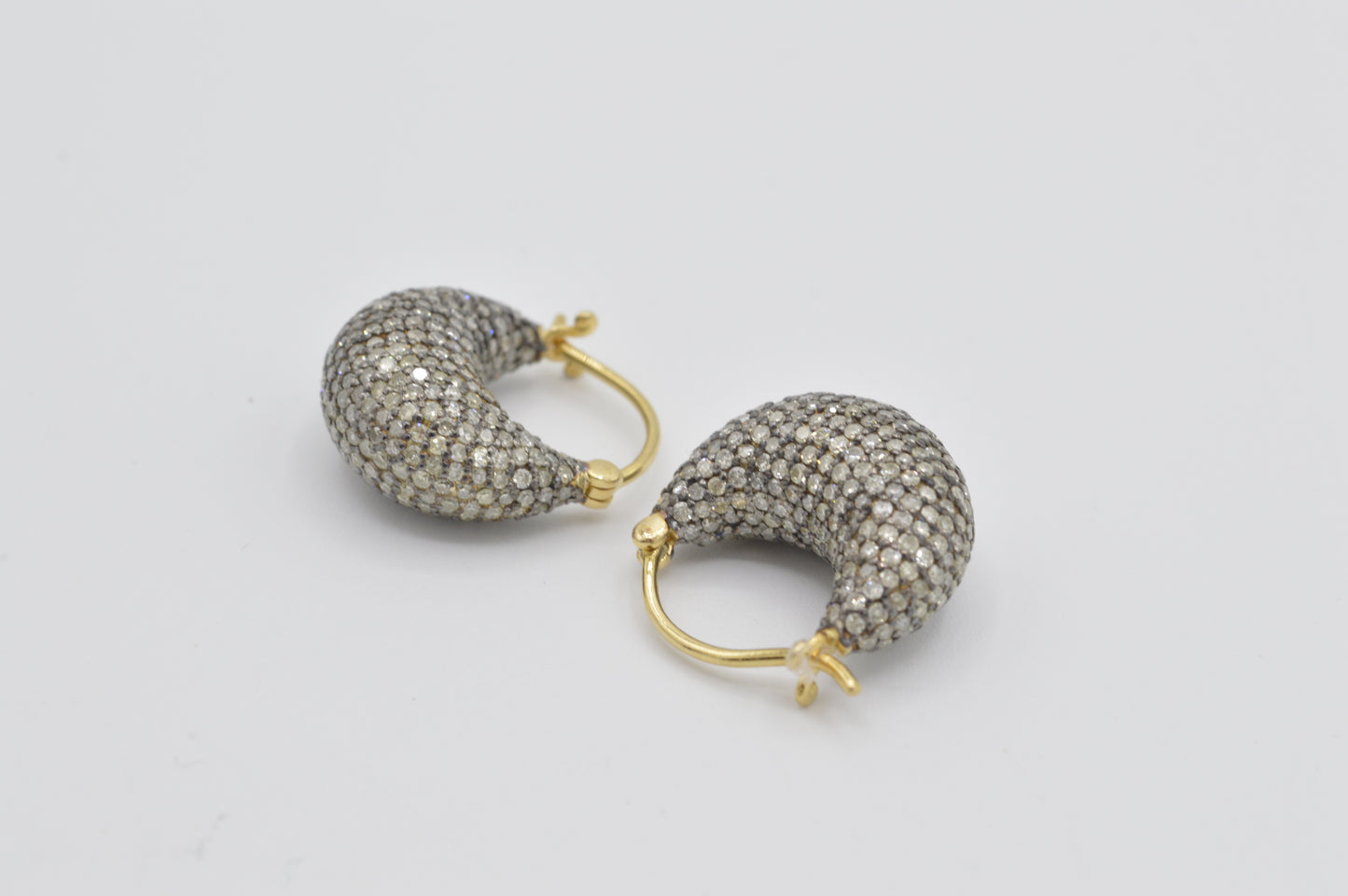 Pavé Diamond Huggies, 18k