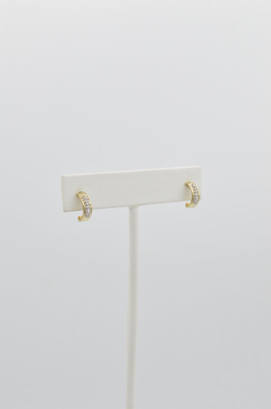Half-Hug Diamond Studs, 10k
