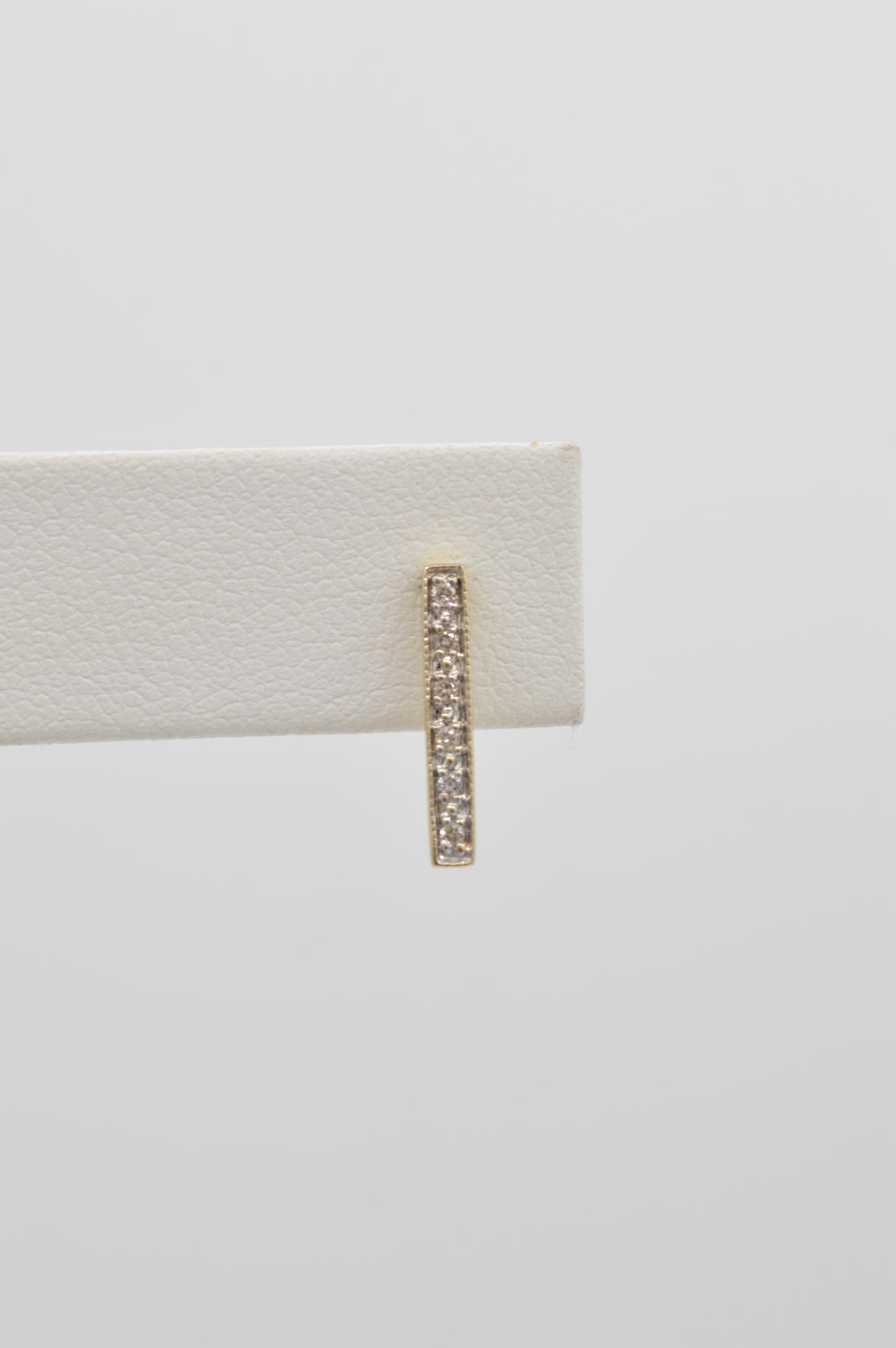 Diamond Bar Earrings, 14k