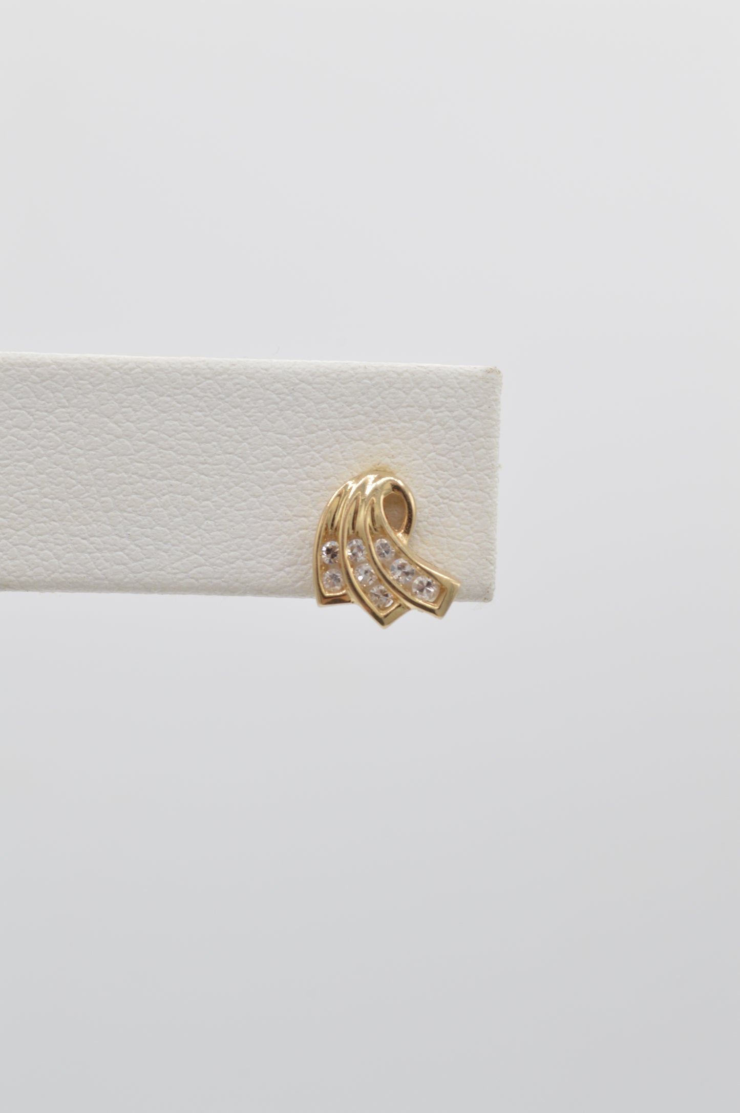 Diamond Fan Studs, 14k