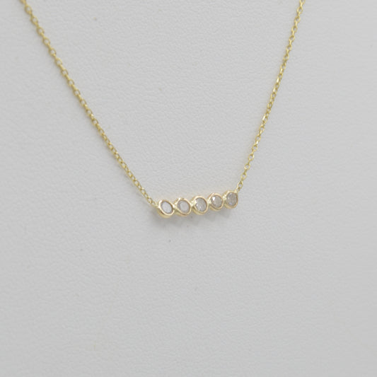 Five-Diamond Bar Necklace