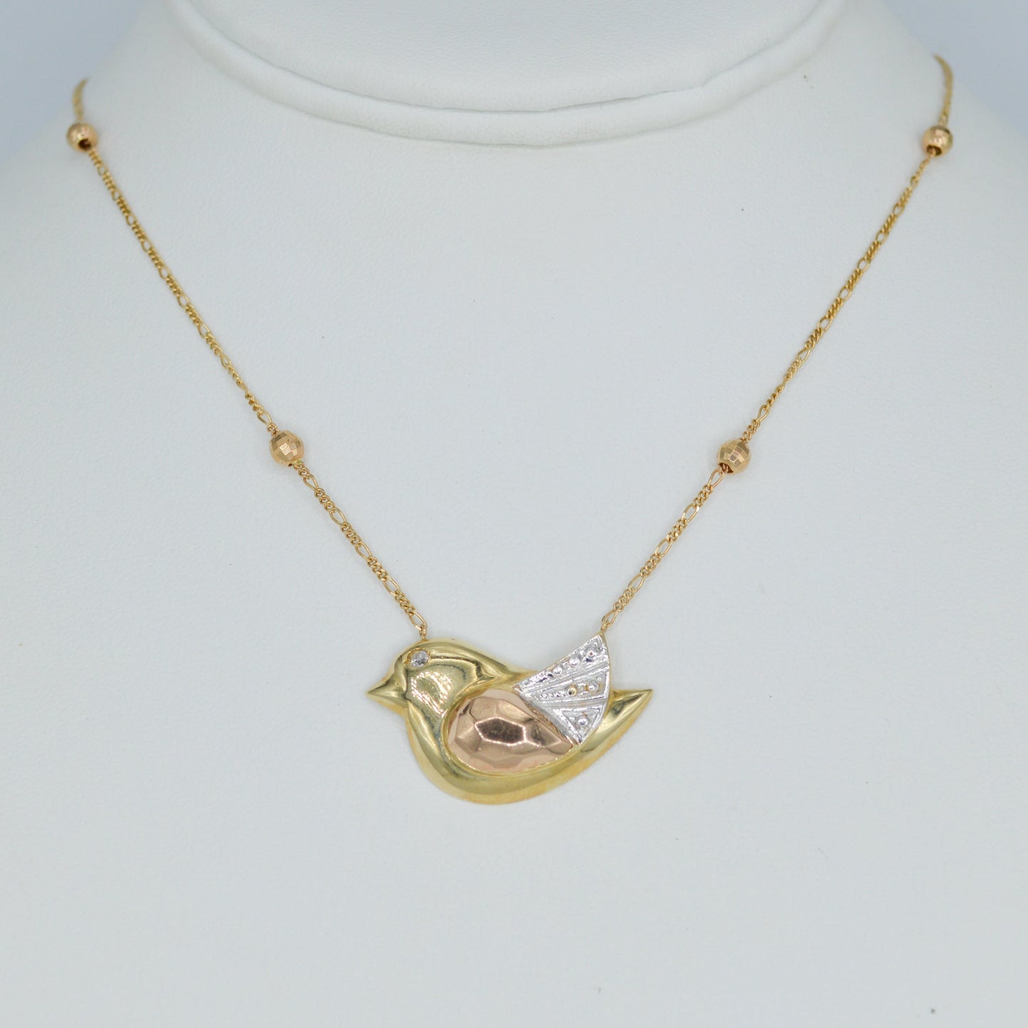Tri-Color Birdy Necklace