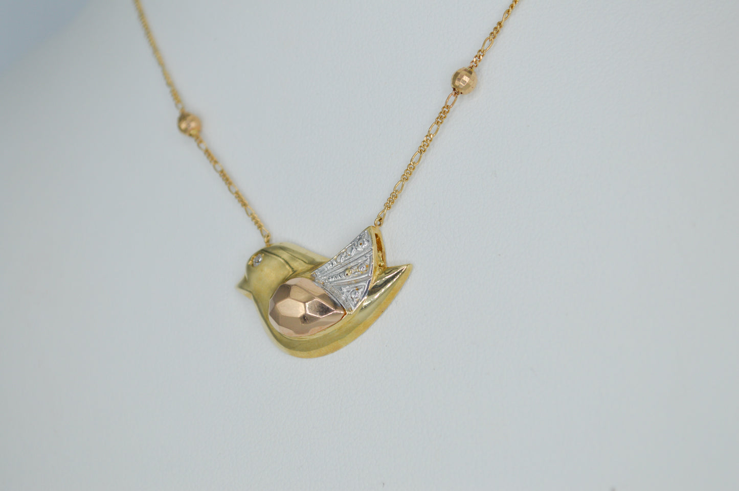 Tri-Color Birdy Necklace
