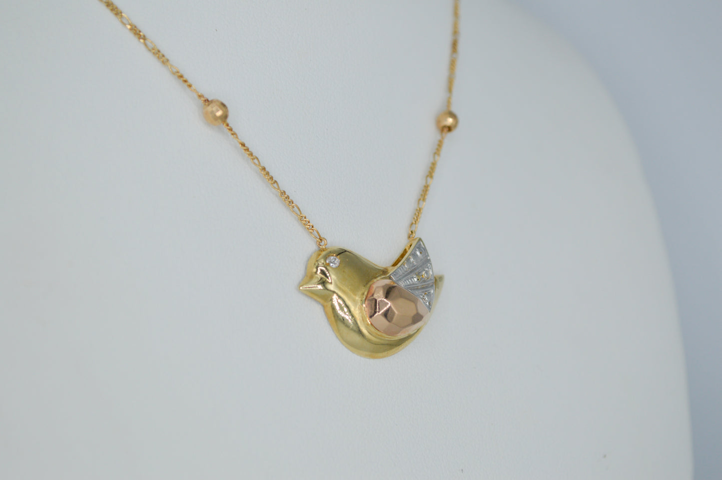 Tri-Color Birdy Necklace