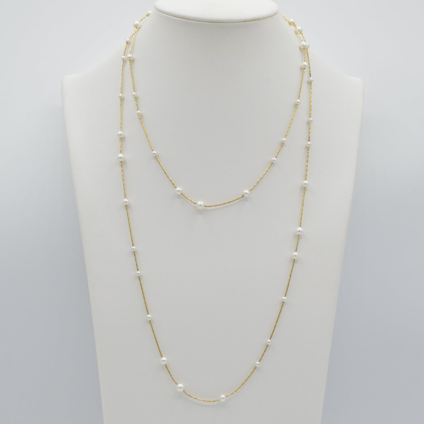 Dripping Pearl Necklace, 40"