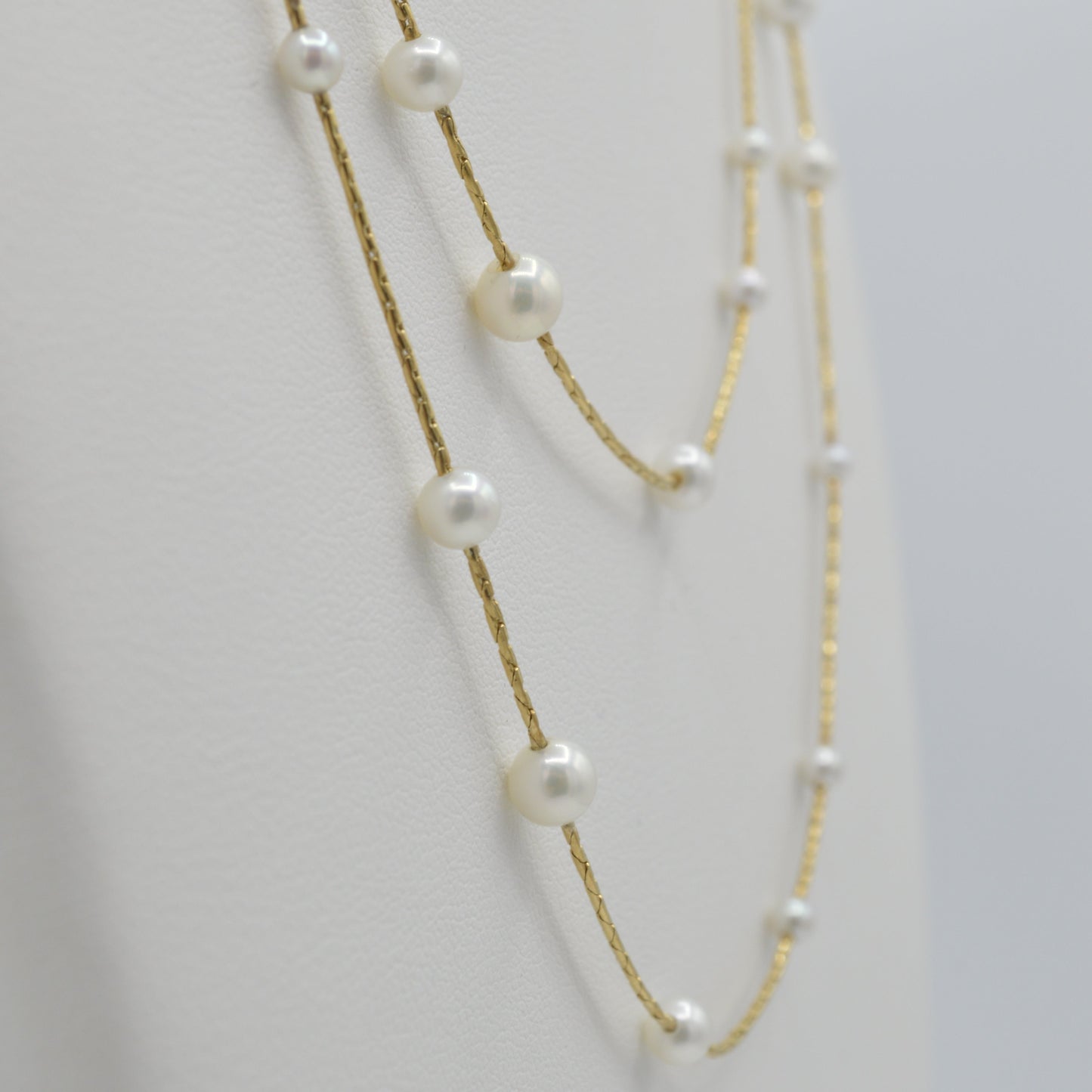Dripping Pearl Necklace, 40"