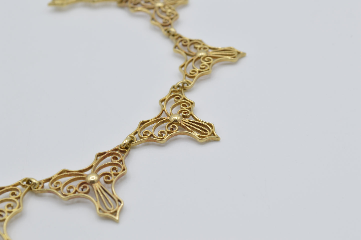 Cleopatra Filigree Necklace, 18k