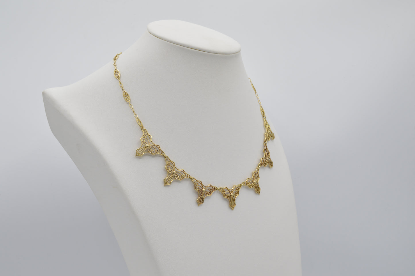 Cleopatra Filigree Necklace, 18k