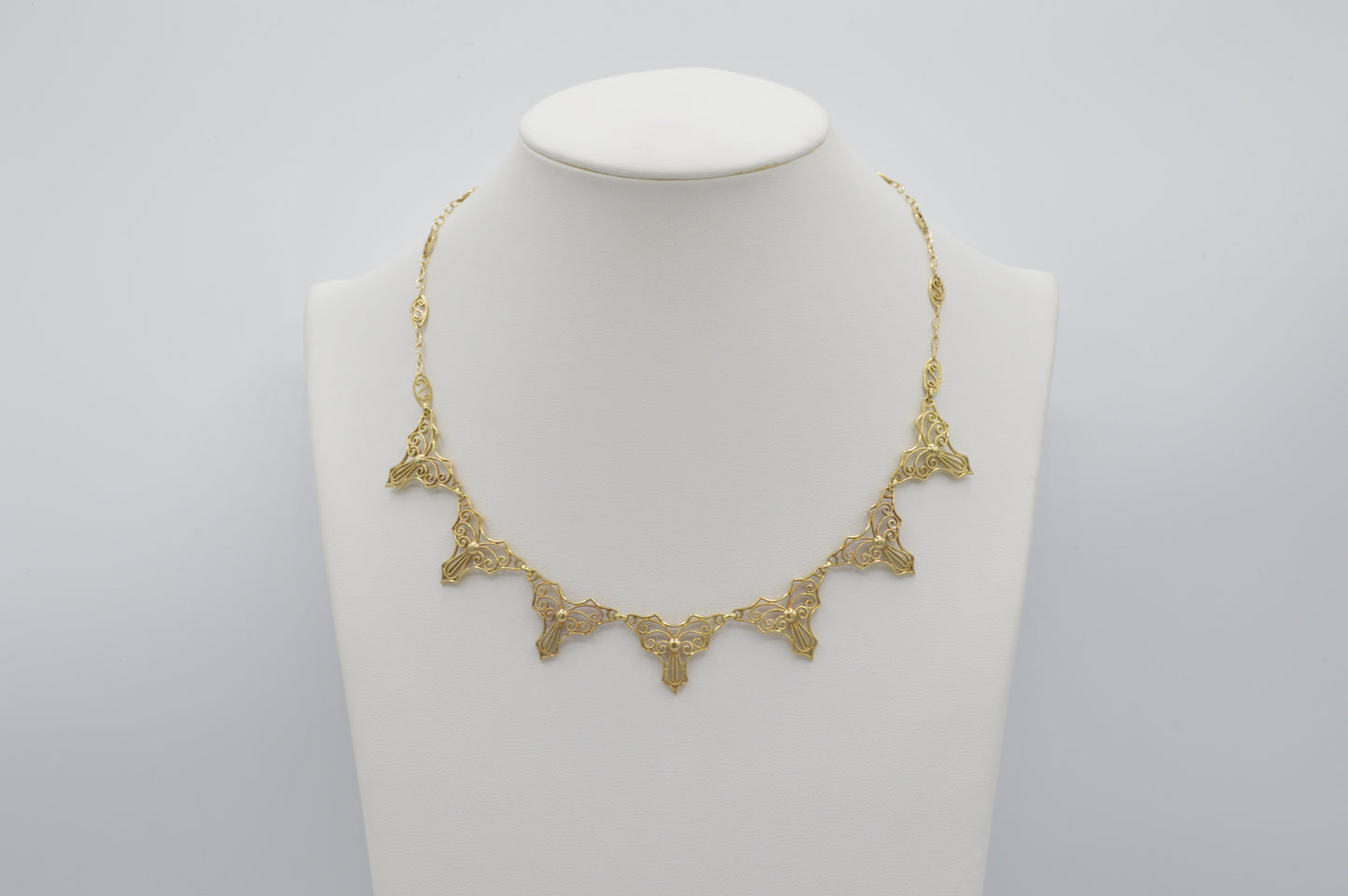 Cleopatra Filigree Necklace, 18k