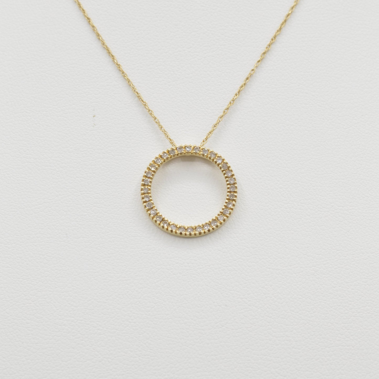 Circle of Diamonds Necklace, 14k