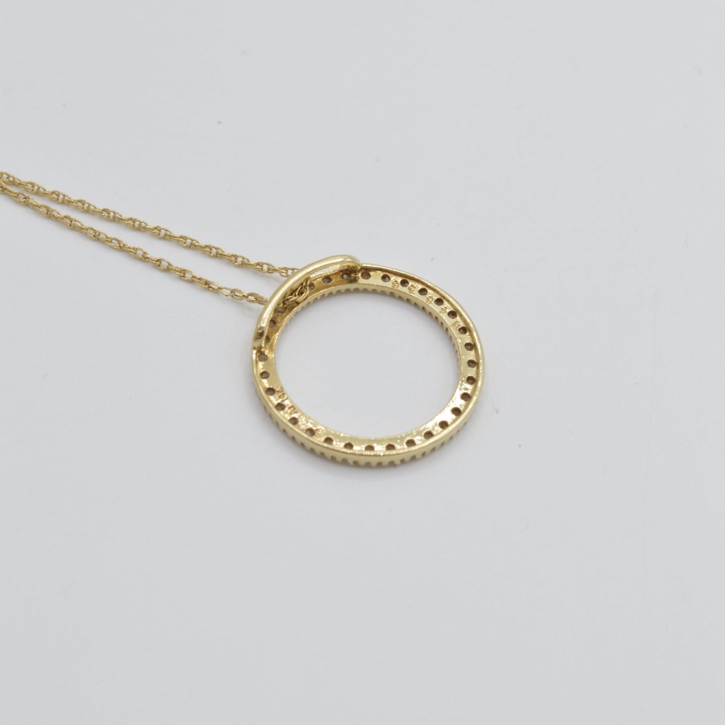 Circle of Diamonds Necklace, 14k