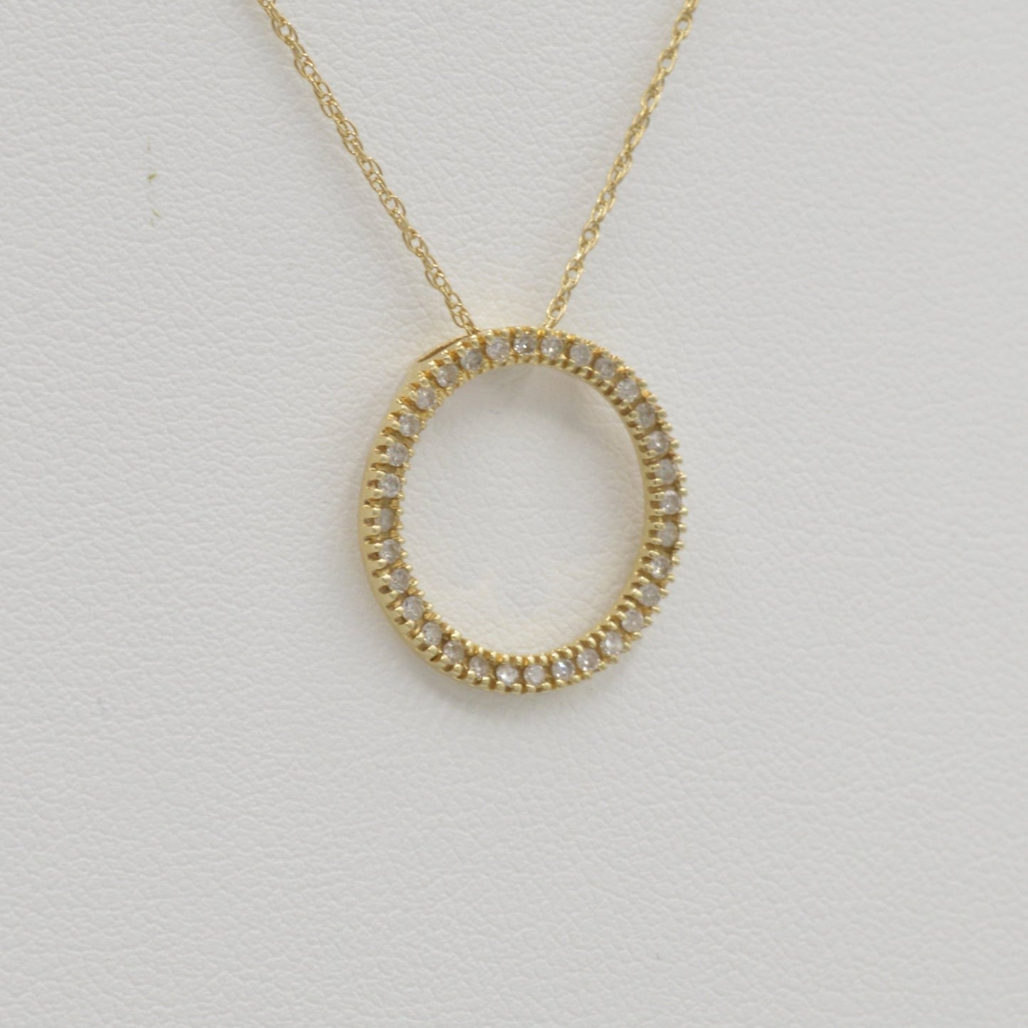 Circle of Diamonds Necklace, 14k