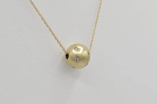Diamond Donut Necklace, 18"