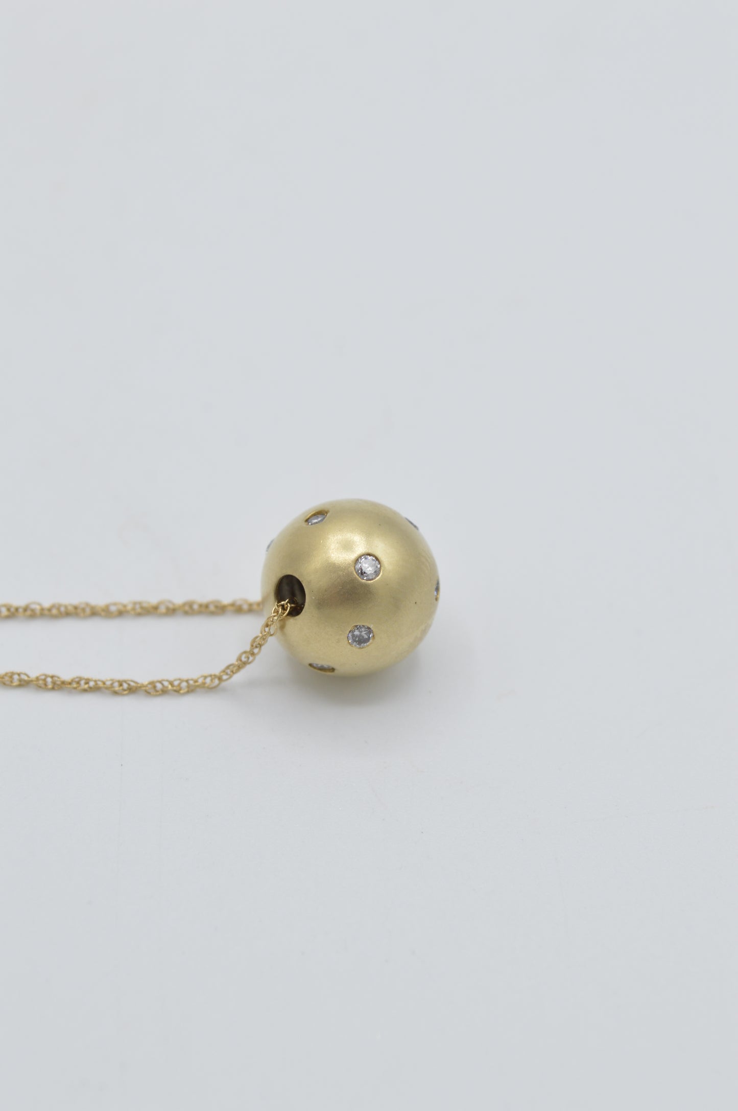 Diamond Donut Necklace, 18"