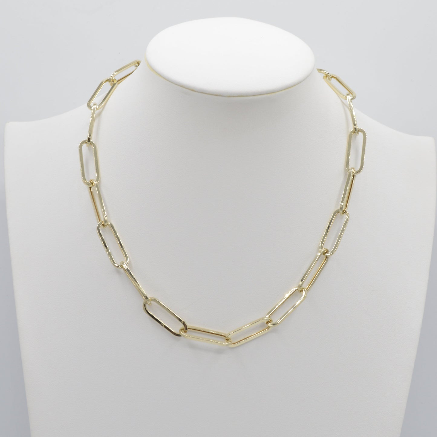 Chunky Paperclip Necklace, 17"