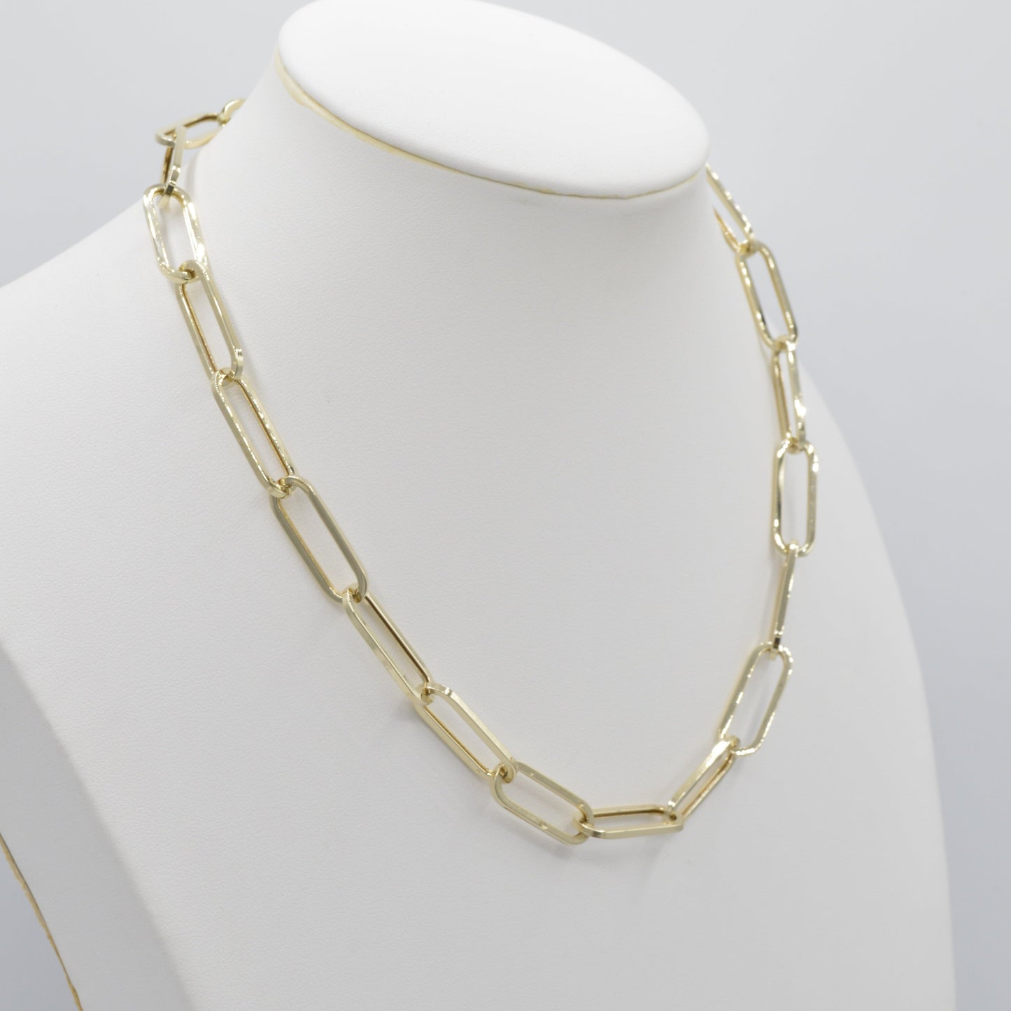 Chunky Paperclip Necklace, 17"