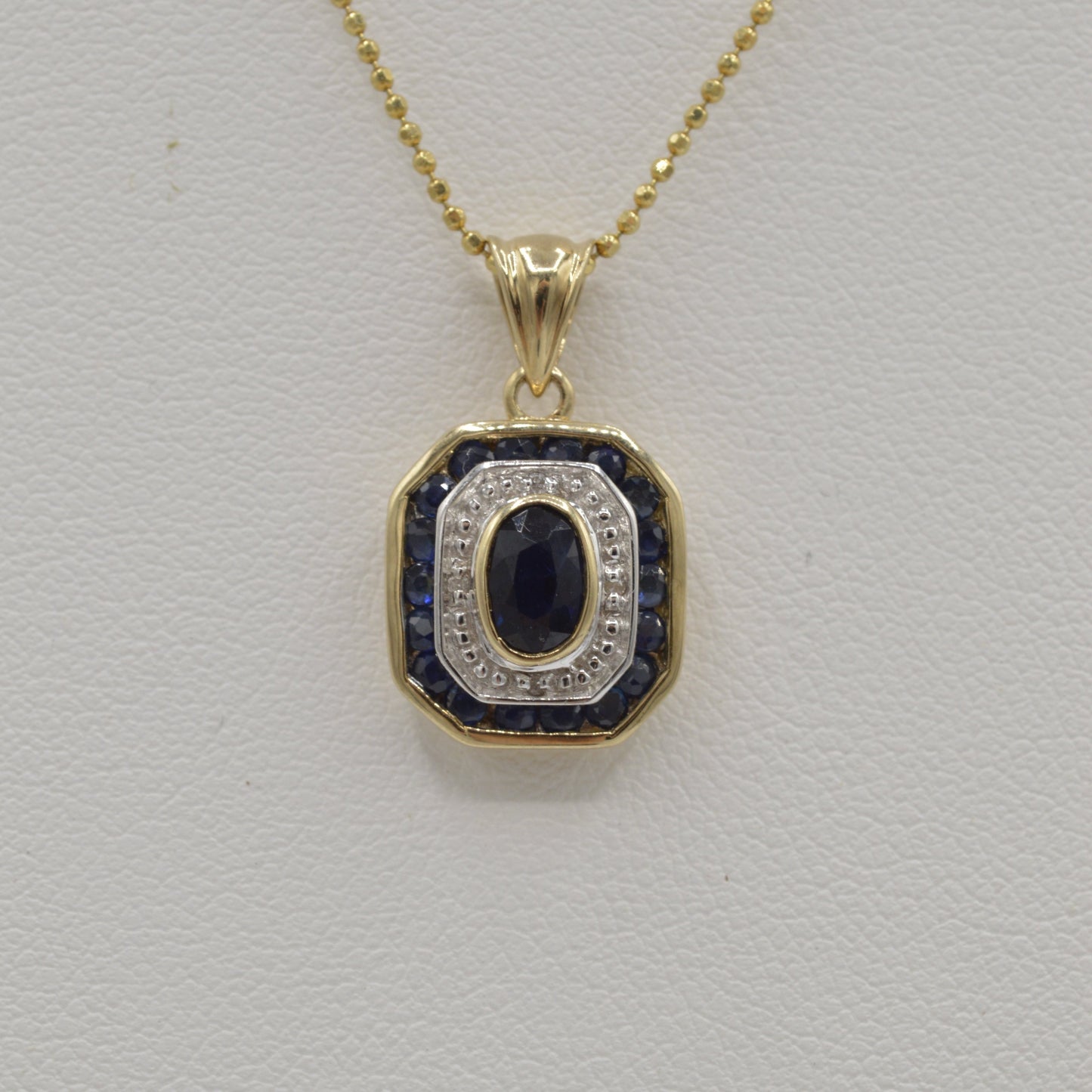 Vintage Sapphire Deco Pendant