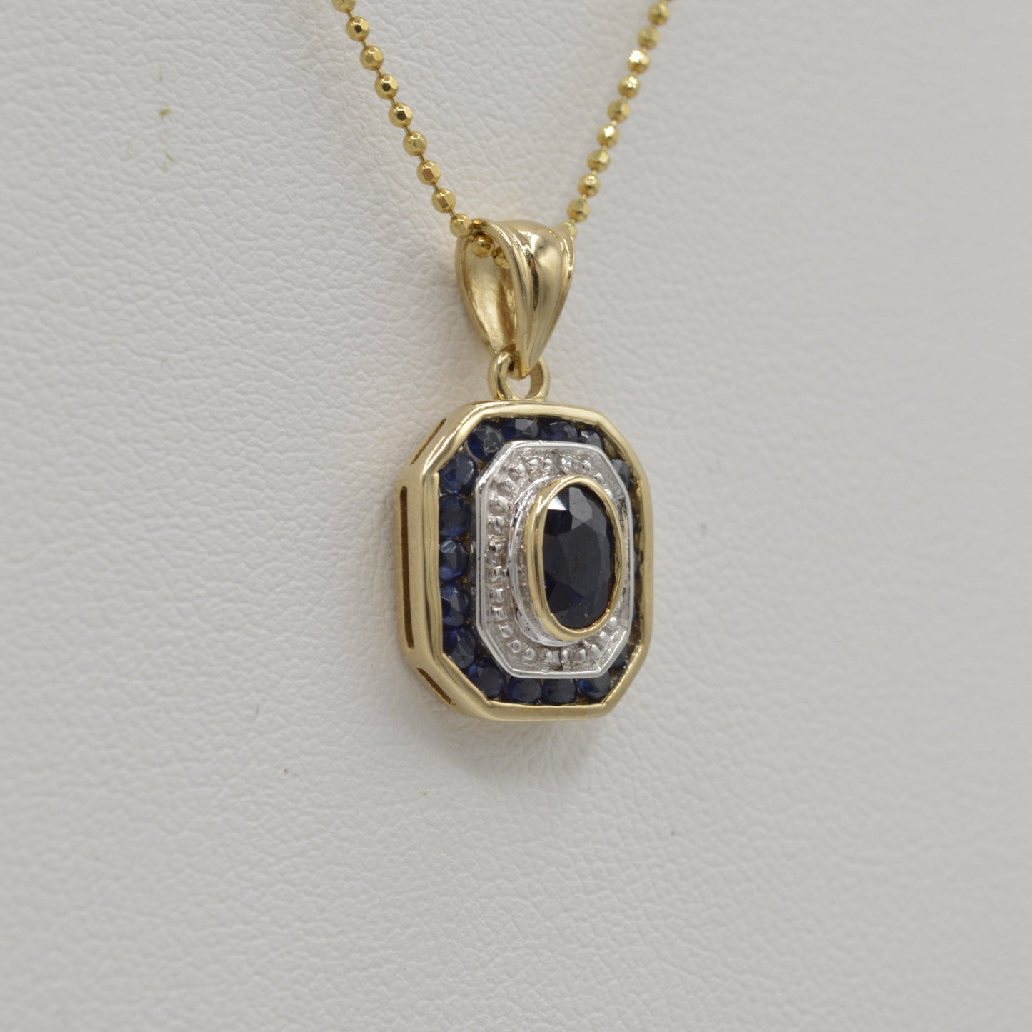 Vintage Sapphire Deco Pendant