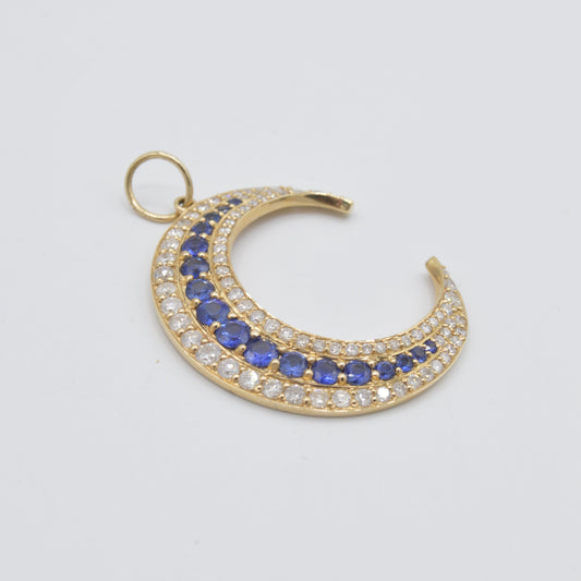 Sapphire Crescent Moon
