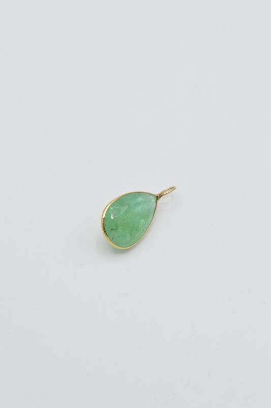 Large Pear-Emerald, 14k