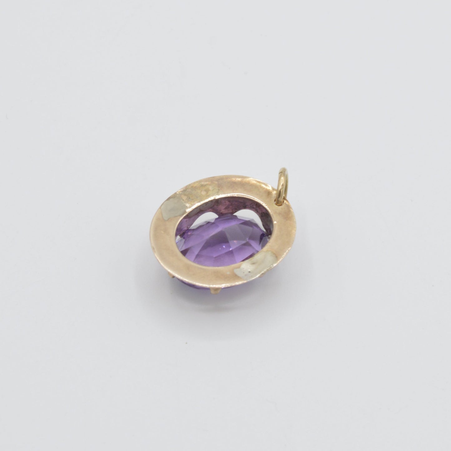 Amethyst Chunk Pendant, 10k