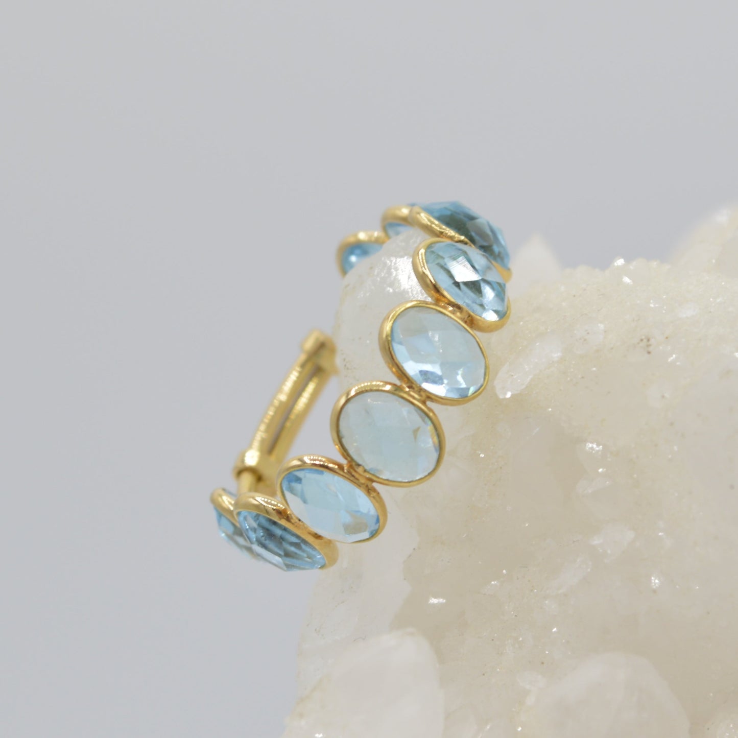Blue Topaz Adjustable Band