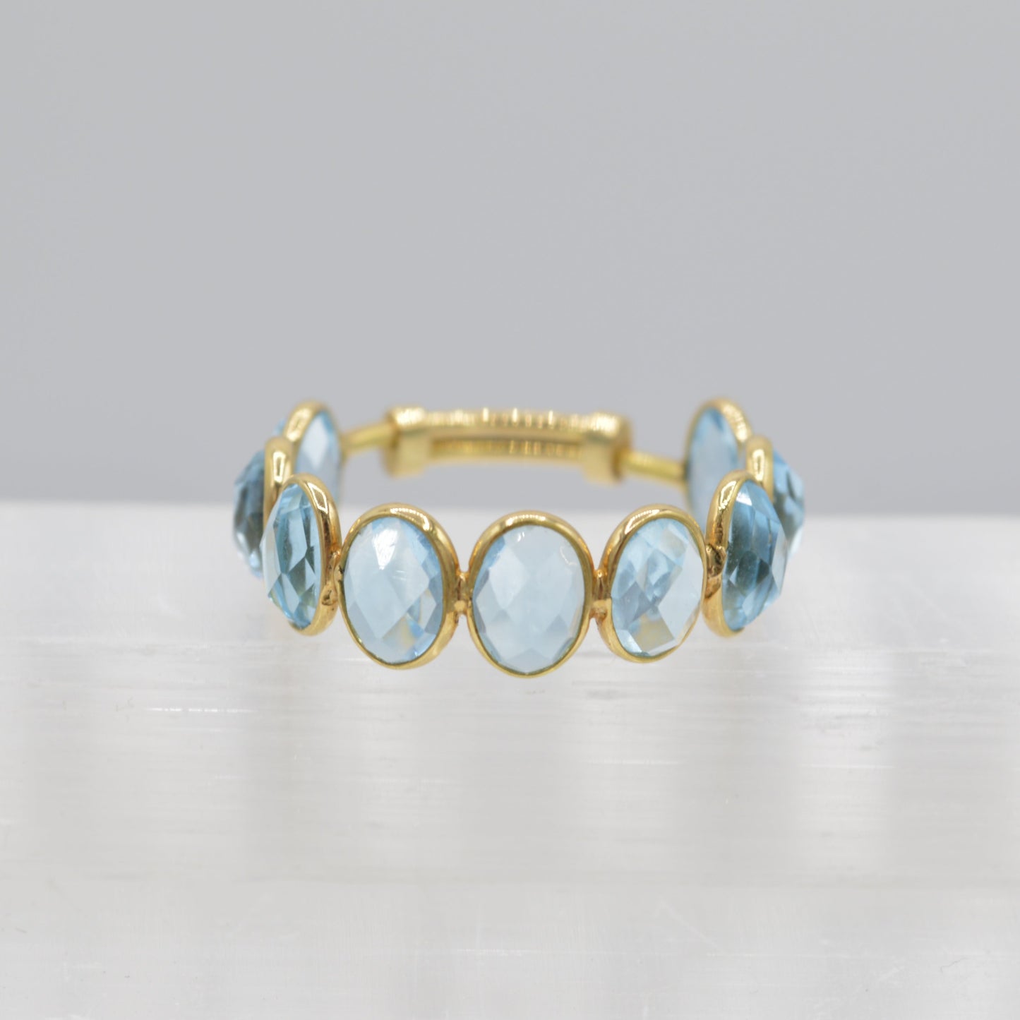 Blue Topaz Adjustable Band