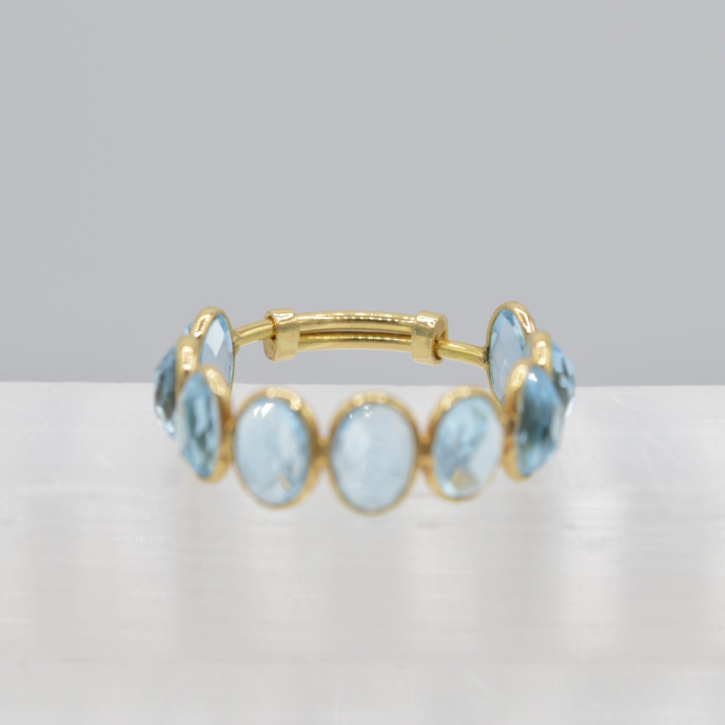 Blue Topaz Adjustable Band