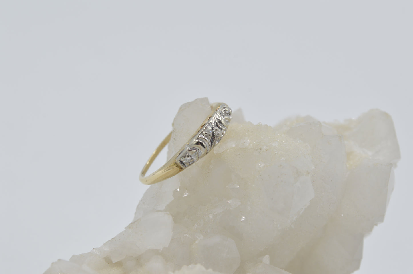 Two Toned Vintage Ring, 14k