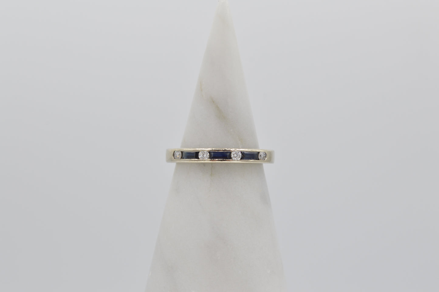 Baguette Sapphire Platinum Band