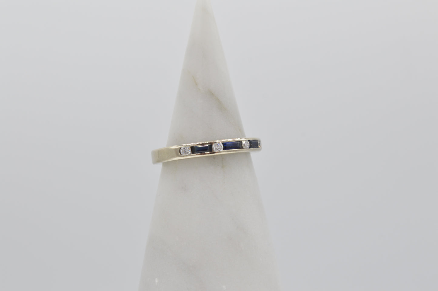 Baguette Sapphire Platinum Band