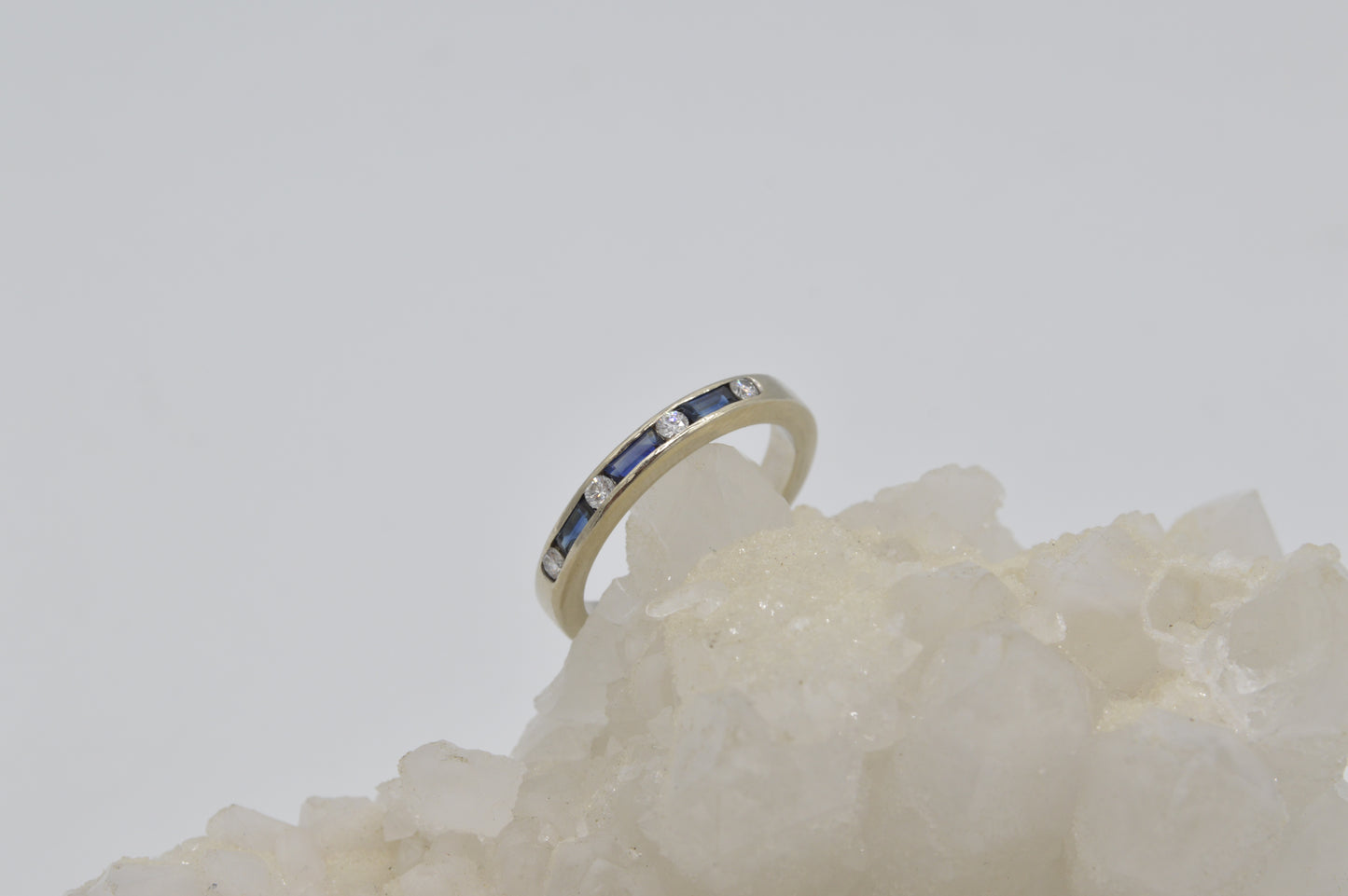 Baguette Sapphire Platinum Band