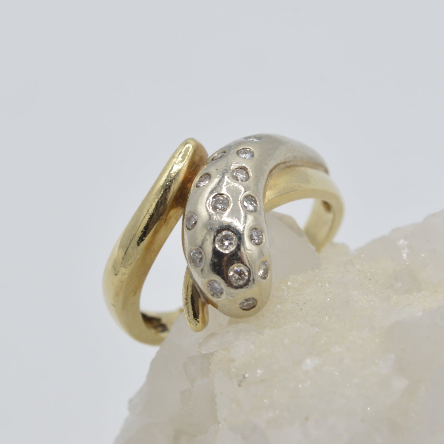 Snake Diamond Ring, 14k