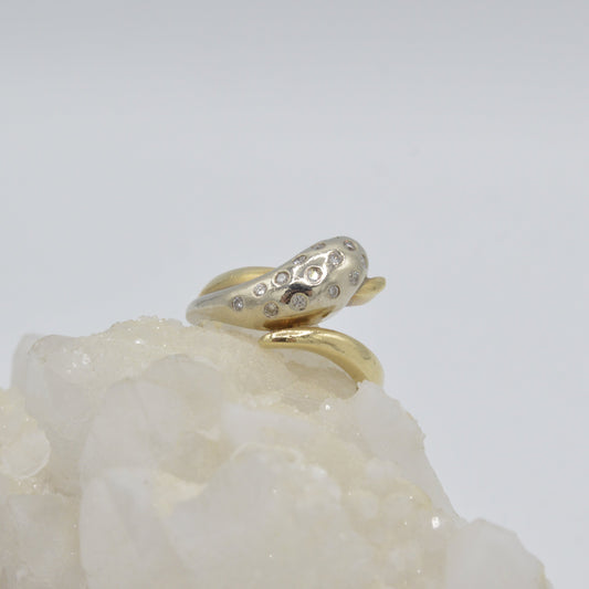 Snake Diamond Ring, 14k