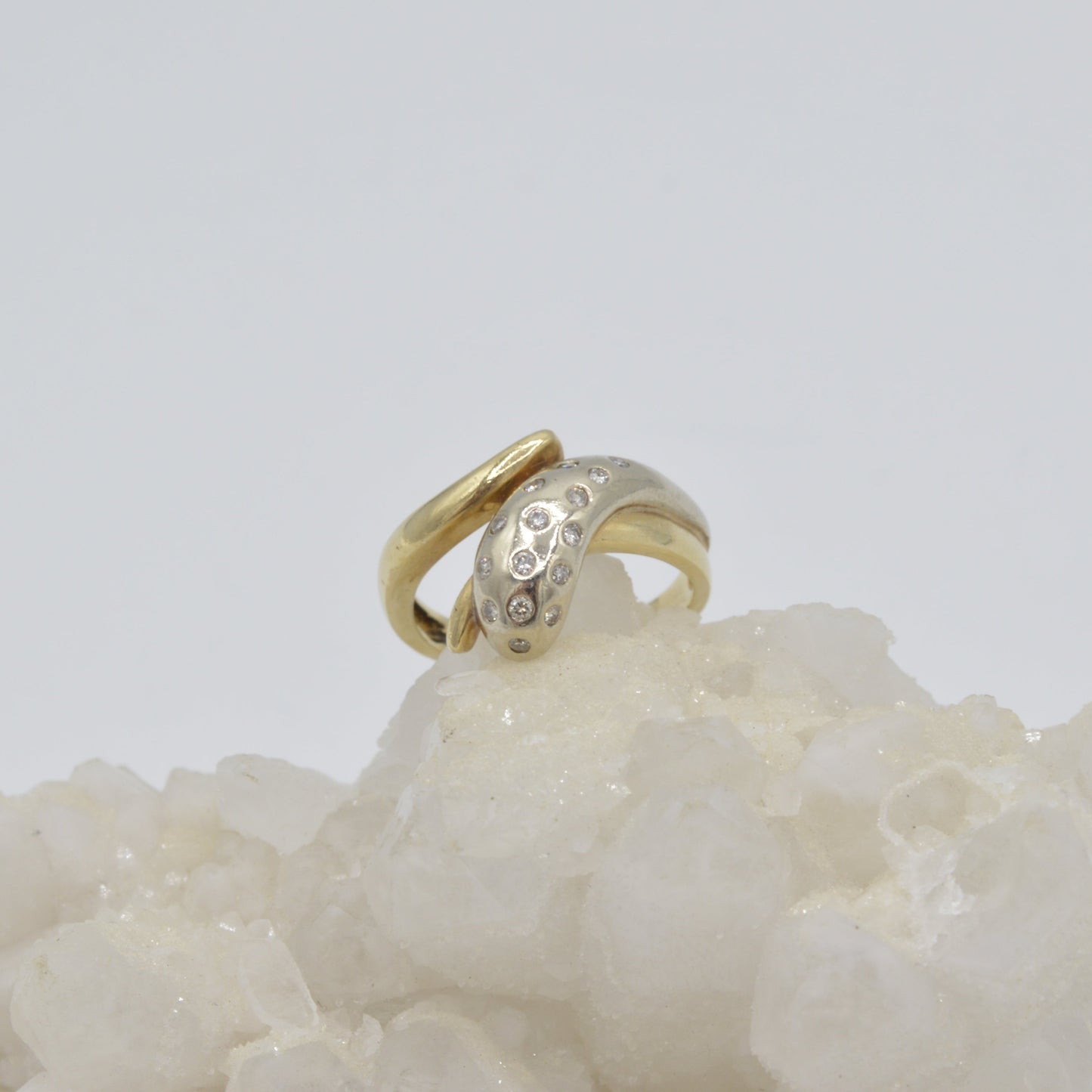 Snake Diamond Ring, 14k
