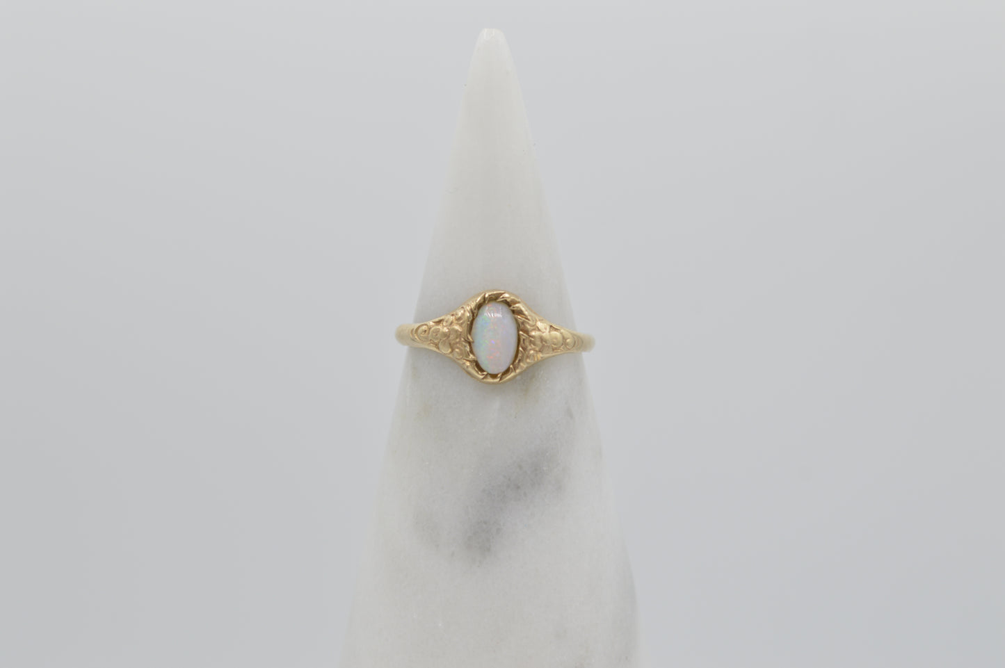 Opal Pinky Ring