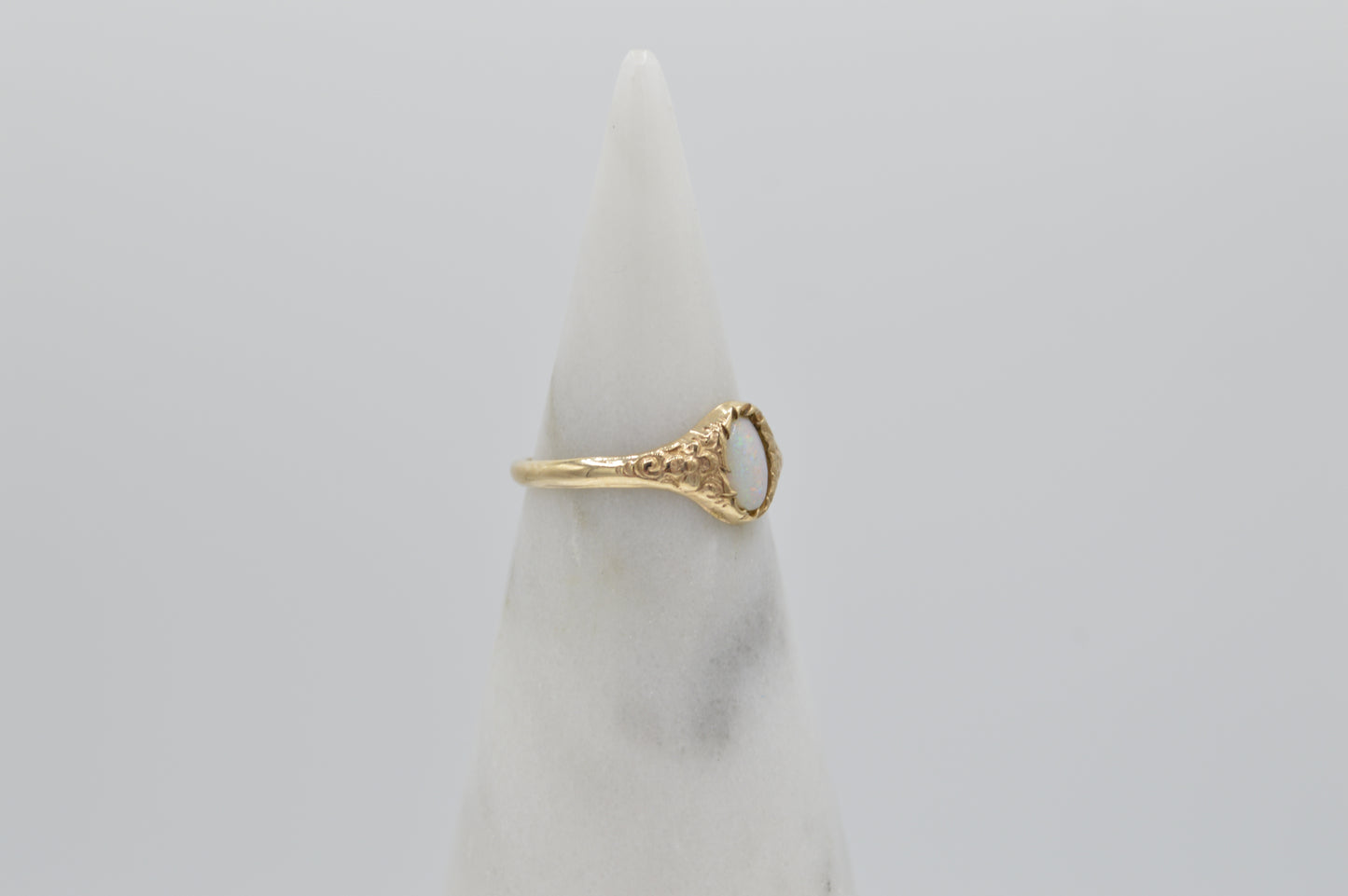 Opal Pinky Ring