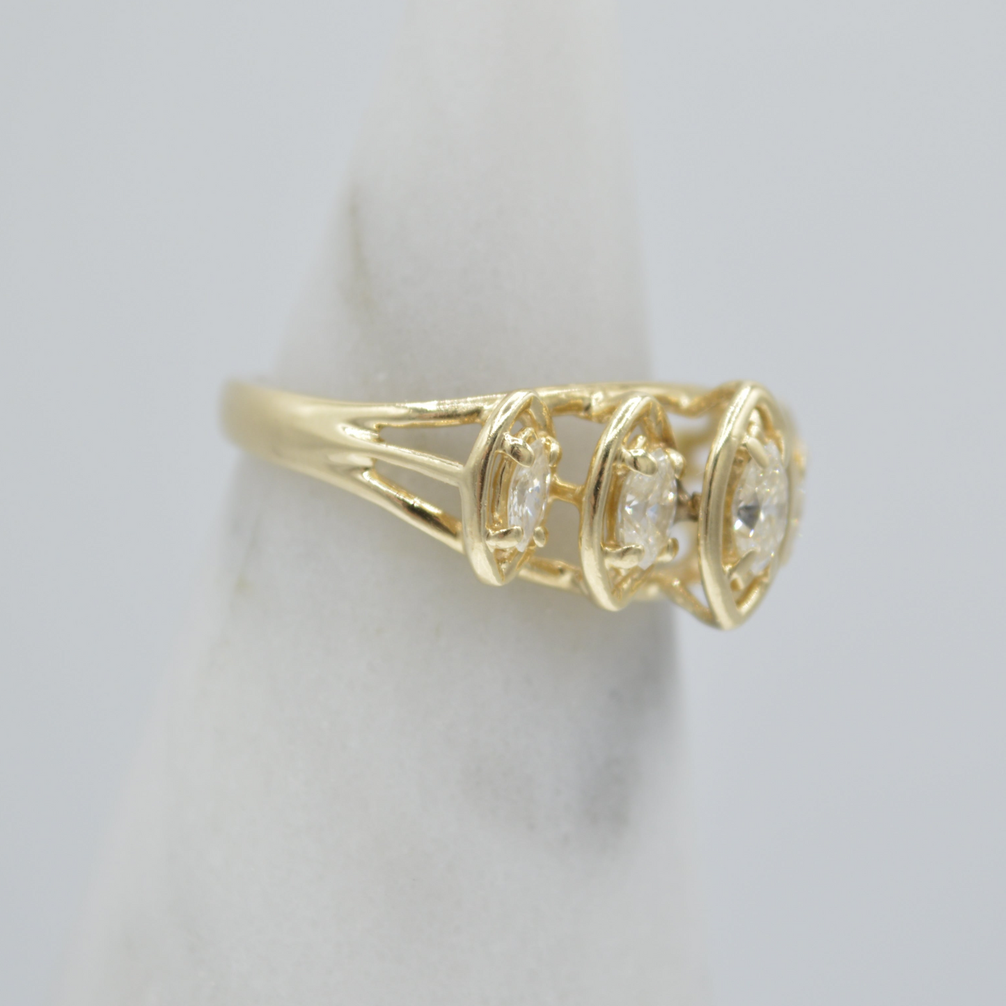Diamond Marquise Stack Ring