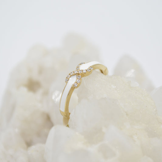 Enamel & Diamond Band