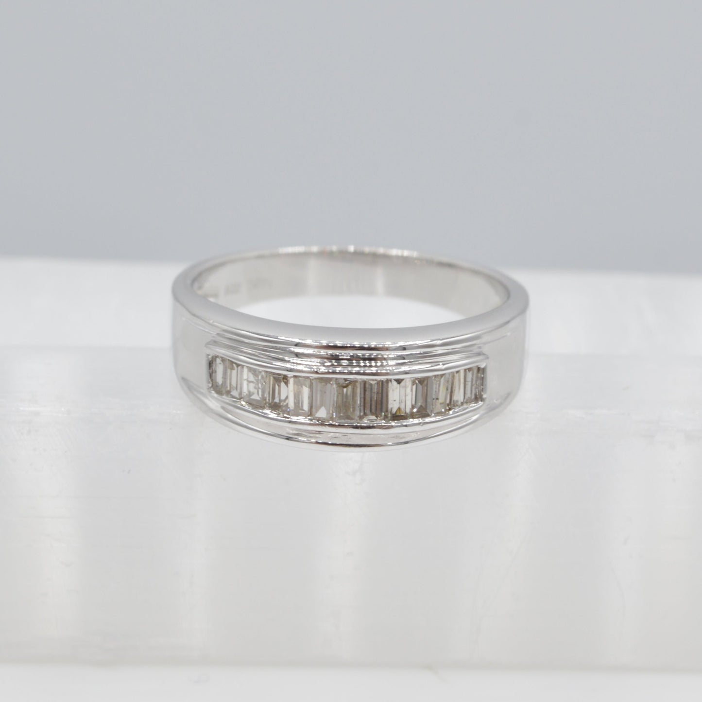 Vertical Baguette Ring, 14k