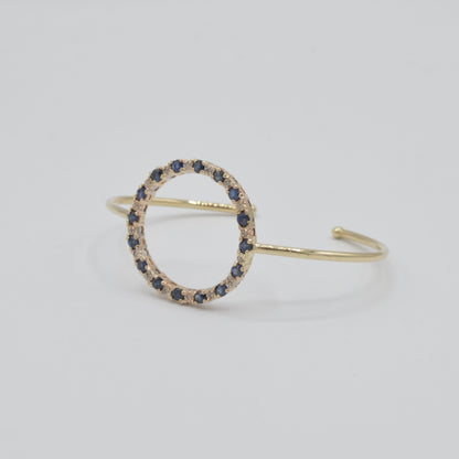 Sapphire Circle Cuff