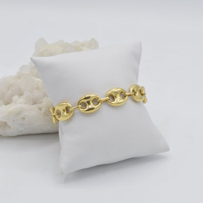 Chunky Mariner Bracelet, 14k