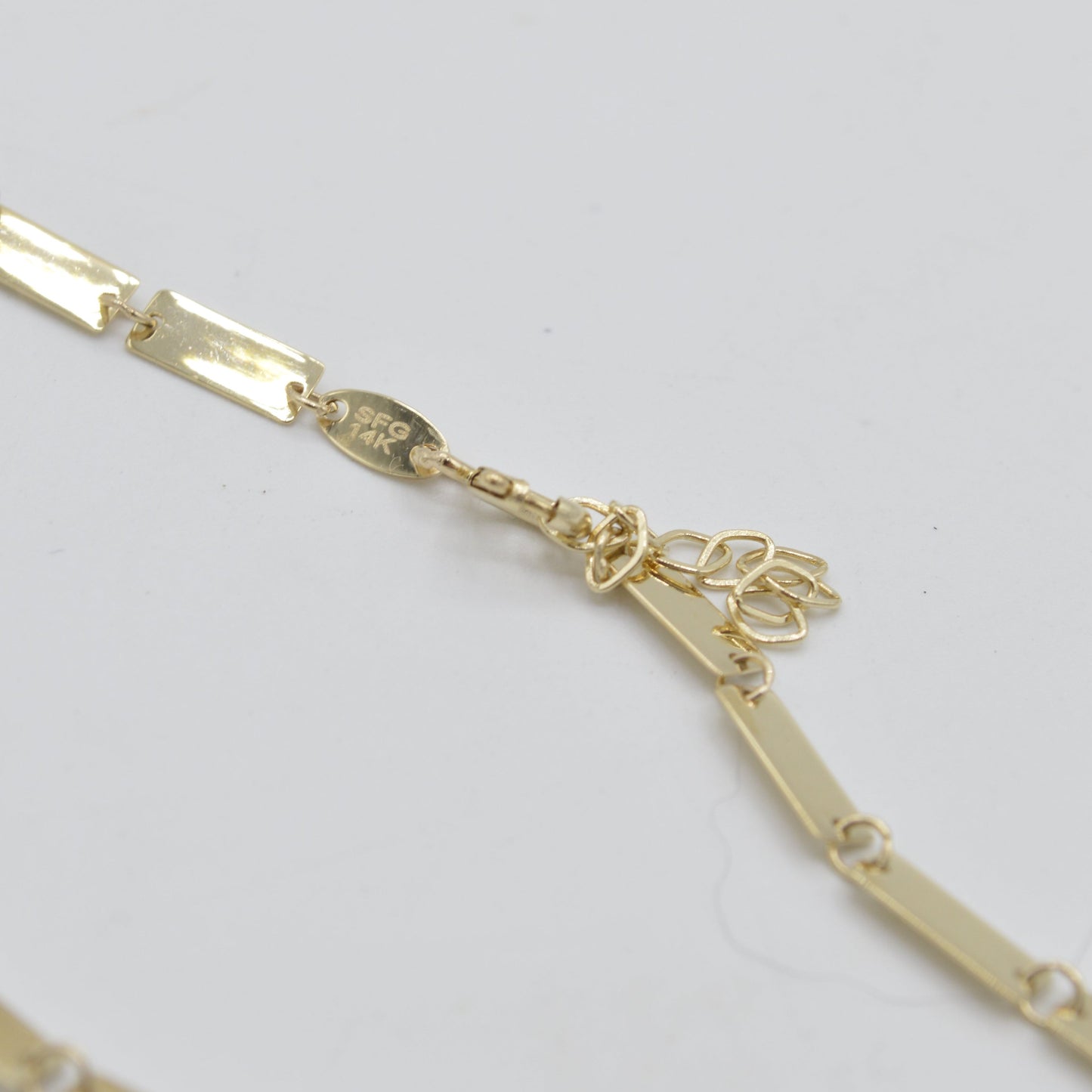 Dainty Rectangle Bracelet, 14k