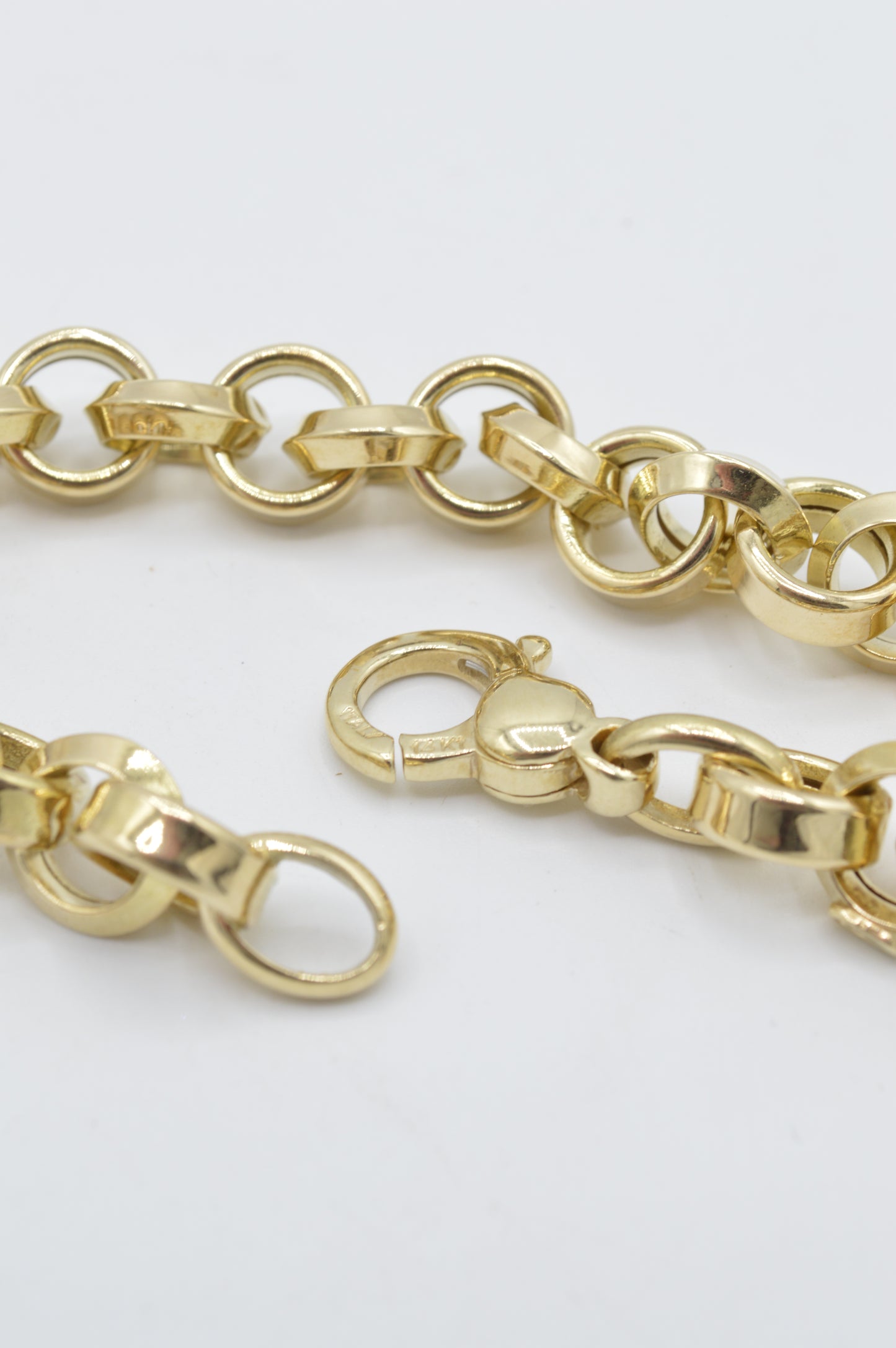 Edged-Rolo Bracelet, 14k