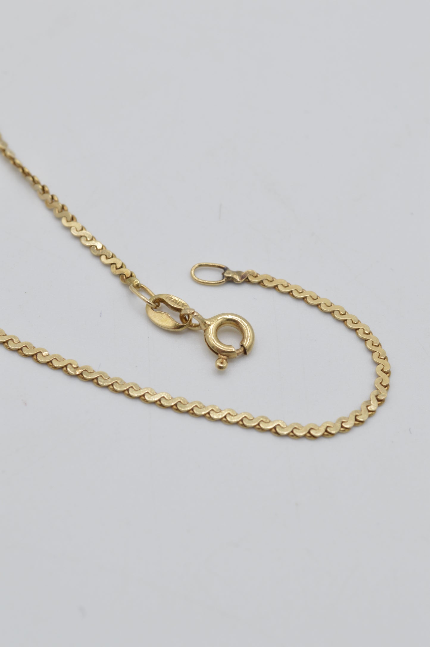 Dainty S-Chain Bracelet, 14k