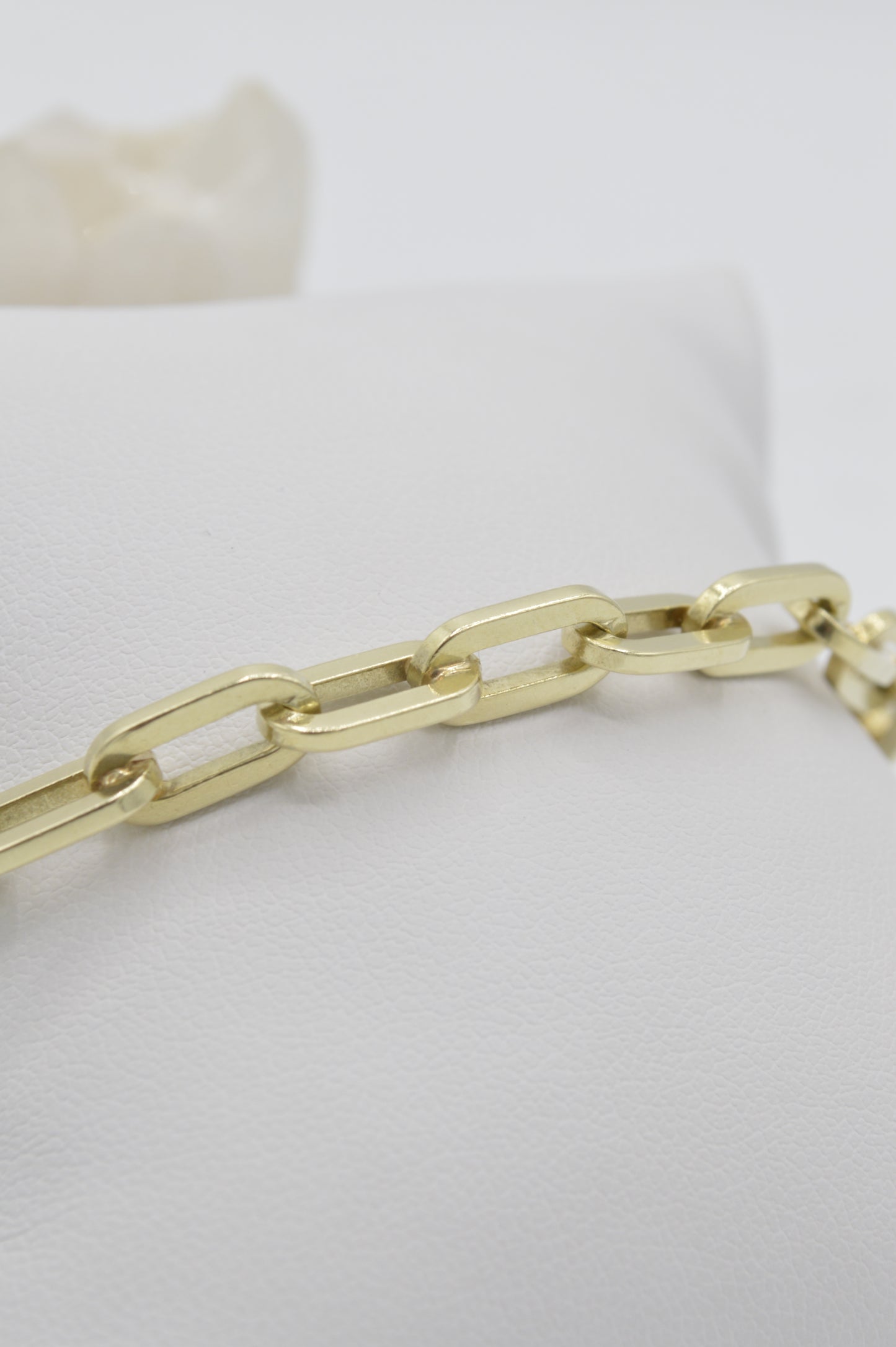 Chunky Paperclip Bracelet, 14k